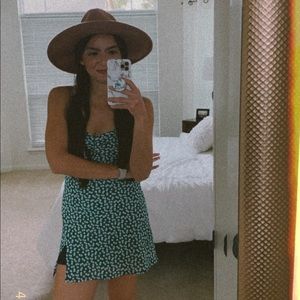 CYLIA MINI DRESS FOREST GREEN US 2